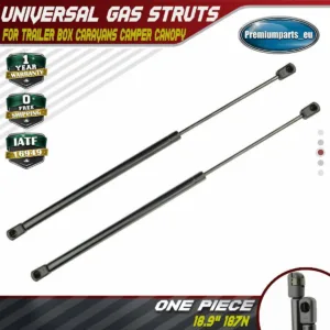 2x Universal Gas Struts for Trailer Box Caravans Camper Canopy 18.9" 187N