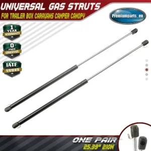 2x Universal Gas Struts for Trailer Box Caravans Camper Canopy 25.39" 210N