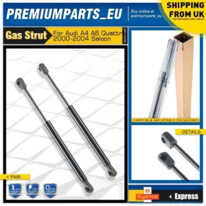 2x Tailgate Rear Boot Gas Struts Springs for Audi A4 B6 A6 C5 2000-2004 Saloon