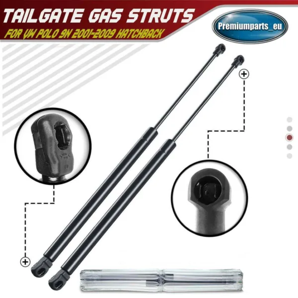 2x Tailgate Rear Boot Trunk Gas Struts for VW Polo 9N 01-09 Hatchback 6Q6827550C