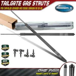 2x Rear Boot Tailgate Gas Struts for Chrysler Voyager Mk3 Dodge Caravan RG 00-08