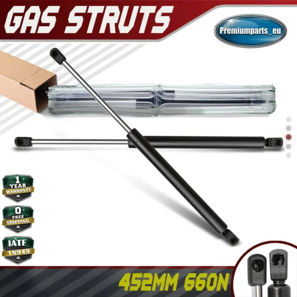 2x Universal Gas Struts for Trailer Box Caravans Camper Canopy 452 MM 660 N