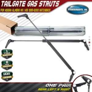 2x Rear Tailgate Gas Struts for Nissan Almera I N15 95-00 904510N000 904500N000