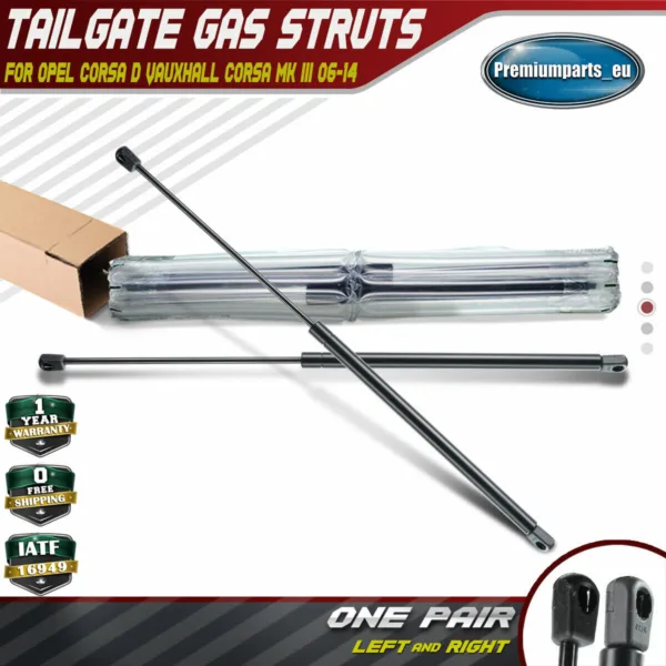 2x Tailgate Gas Struts for Vauxhall Opel Corsa MK III D 06-14 Hatchback 3-Doors
