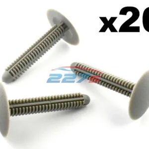 20x Range Rover P38 Front Seat Base Fir Tree Fastener Clips- Grey & Long stem