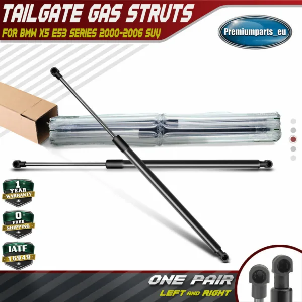 Set of 2 Tailgate Boot Trunk Gas Struts for BMW X5 E53 2000-2006 SUV 51248402405