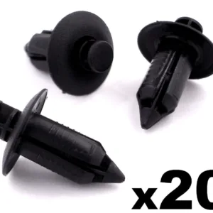 20x Saab Black Plastic Rivet Style Body and Trim Panel Retainer Clips