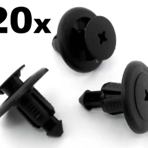 20x Plastic Trim Clips for some Nissans- Bumper, Sideskirts, Wheel arch, Sills