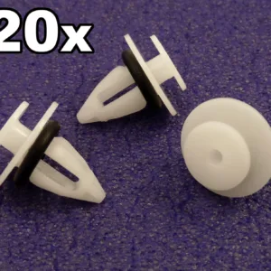 20x Mini Plastic Trim Clips- Side Skirts, Wheel Arches, Rocker Covers, Rear Door