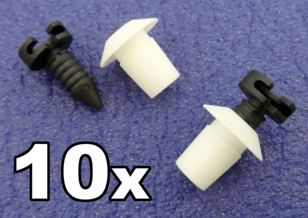 Land Rover Defender Interior Door Card Panel Trim Clip Set- 10x Studs & Grommets