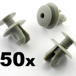 50x VW Volkswagen T4 T5 Transporter Eurovan Light Grey Trim Panel Lining Clips