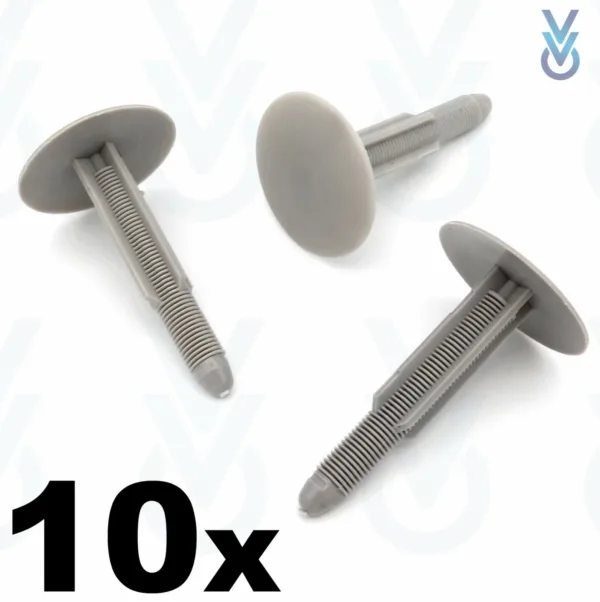 Headlining Roof Panel Trim Clips For Ford Transit MK7 2006-2013, Grey (10 Pack)