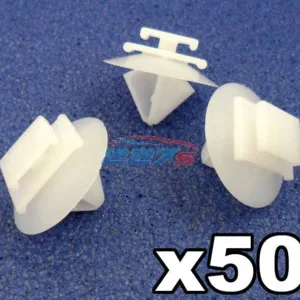50x Peugeot Side Moulding Clips / Rubstrip Plastic Trim Clips / Fastener Clips