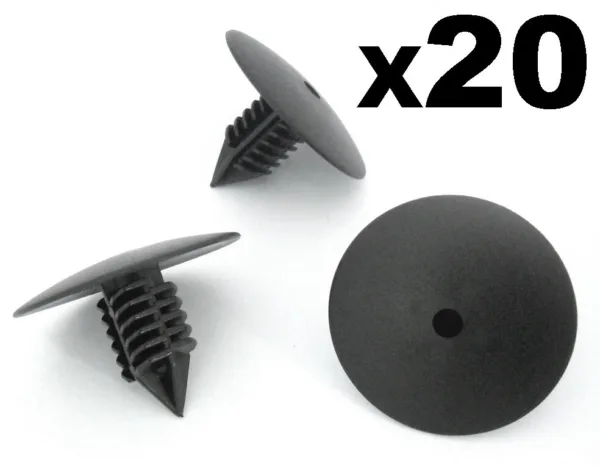 20x Renault Wheel Arch Liner/ Splashguard Lining Spruce Fir Tree Clips 35mm Head