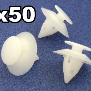 50x Ford Ka Bumper Clips- Plastic Fasteners for Bumper & Wheel Arch Trims