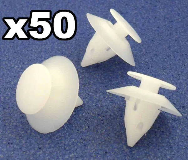 50x Ford Ka Bumper Clips- Plastic Fasteners for Bumper & Wheel Arch Trims