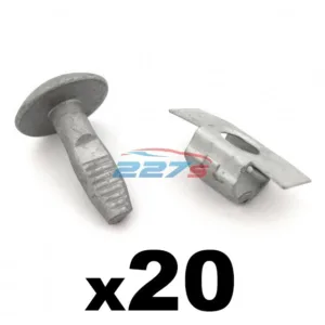 Citroen Metal Engine Undertray Fasteners / Shield Clips- 20x Bolts & 20x Clasps