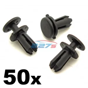 50x VW 5mm Plastic Rivets- Bumper, Centre Console, Seat & Interior Trim Clips