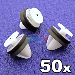 50x Renault Interior Trim Panel & Pillar Clips with rubber seal- 7703077469