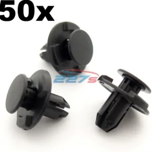 50x 8mm Hole, Windscreen Cowl Clips, Windshield Cowling Clips- Fits some Nissan