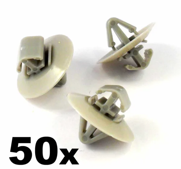 50x Plastic Clips for Vauxhall Vivaro Side Moulding / Lower Protection Door Trim