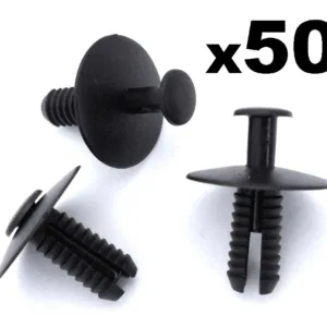 50x 6mm Vauxhall Bumper & Wheel Arch Lining Plastic Body Panel Trim Rivet Clip