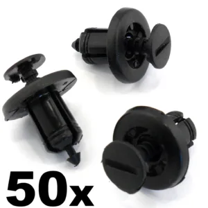 50x Renault Plastic Trim Clips- Bumpers, Engine Shields, Trays, Trims & Linings