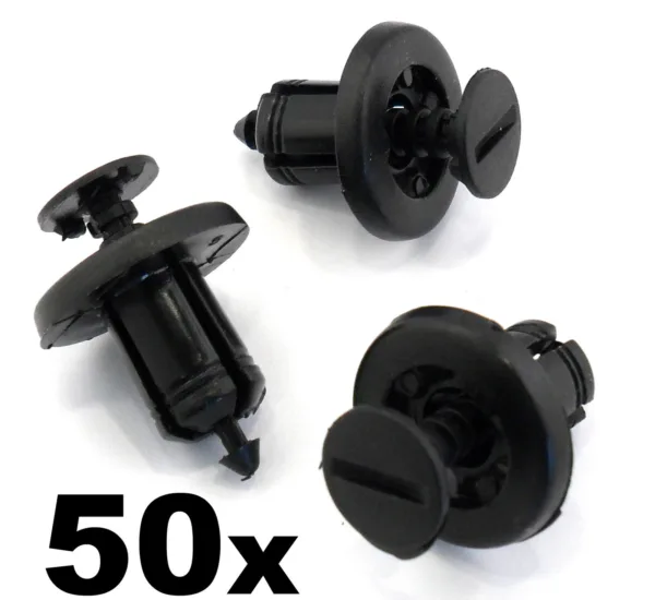 50x Renault Plastic Trim Clips- Bumpers, Engine Shields, Trays, Trims & Linings
