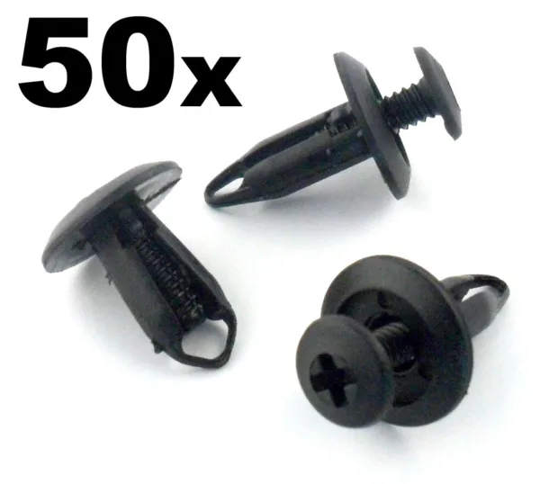 50x Ford Bumper, Wheel Arch Lining, Splashguard & Trim Clip Plastic Fasteners