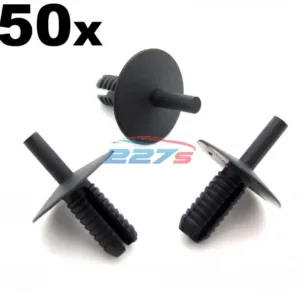 50x 7mm Plastic Trim Clip Rivets for BMW- for Shields, Covers, Trims & Linings
