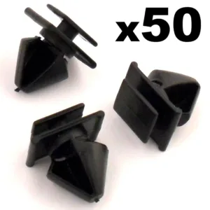 50x Peugeot 406 Plastic Trim Clips for Door Side Moulding / Bumpstrip Rubstrip