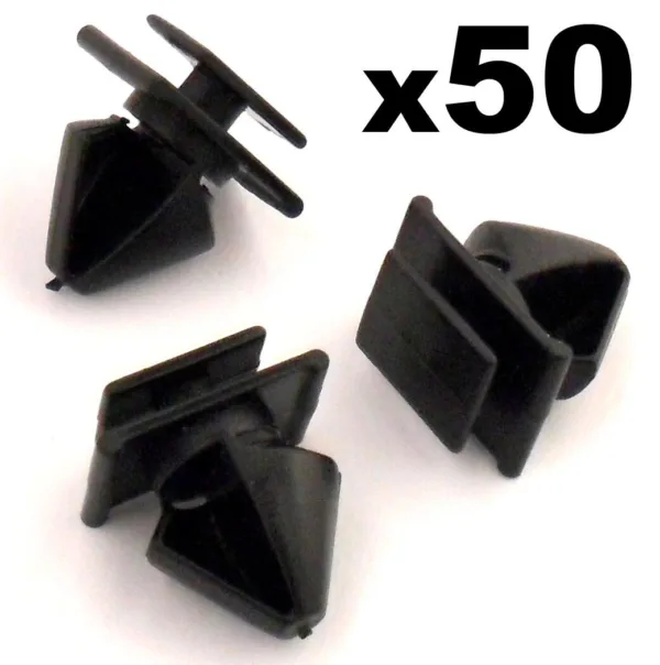 50x Peugeot 406 Plastic Trim Clips for Door Side Moulding / Bumpstrip Rubstrip