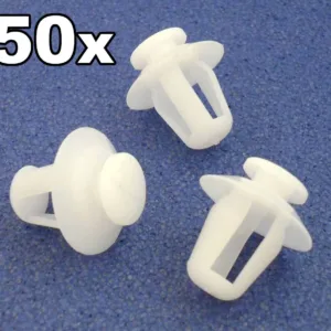 50x Peugeot Plastic Trim clips for Exterior Door Moulding Bumpstrips & Trims