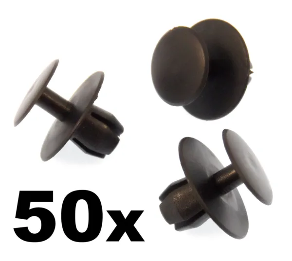 50x Citroen 8mm Plastic Rivet Trim Clip- Bumper Grille Carpet Lining Upholstery