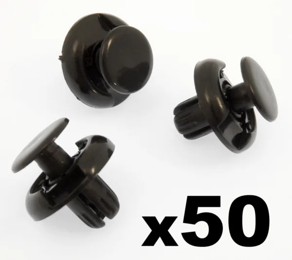 50x Honda 8mm Plastic Wheel Arch Lining Rivet Clips. Trim clips for splashguards
