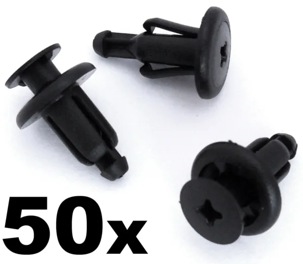 50x 7mm Suzuki Plastic Trim Clips for Bumpers Shields Dashboards Trims & Linings