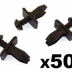 50x Ford Plastic Scrivet Trim Clips- Wheel Arch, For older models- Capri Sierra