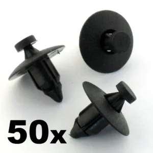 50x Volvo Plastic Rivet Fastener Clips- For trim panels, bumper, fascias, lining