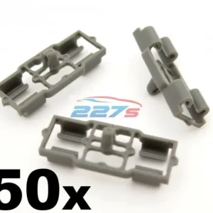 50x Grey Plastic Clips for BMW Door Bonnet Boot Trunk Weatherstrip Rubber Seal