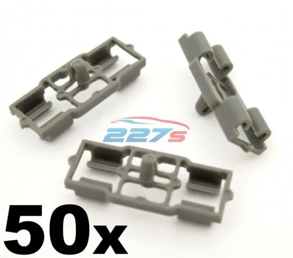 50x Grey Plastic Clips for BMW Door Bonnet Boot Trunk Weatherstrip Rubber Seal