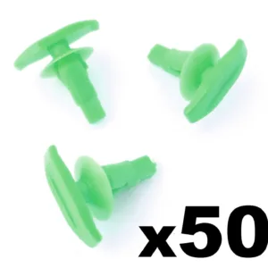 50x Toyota Plastic Weatherstrip & Rubber Door Seal Clips, Door Gasket Clip Green