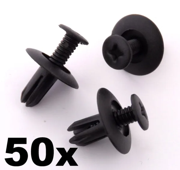 50x Interior Trim Clips- Interior Fascia Panels & Boot Linings- Fits Kia Hyundai