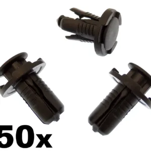50x Plastic Bumper & Grille Cover Clips for Subaru, 10mm Push Fit Rivet Fastener
