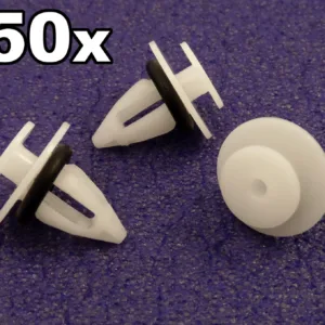 50x Mini Plastic Trim Clips- Side Skirts, Wheel Arches, Rocker Covers, Rear Door
