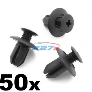 50x 8mm Plastic Trim Clips- Same as Mazda B09251833, Wheel arch & Sill Moulding