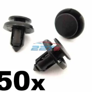 50x 8mm Plastic Bumper, Radiator & Grille Clips for Toyota Cars inc Yaris, Aygo