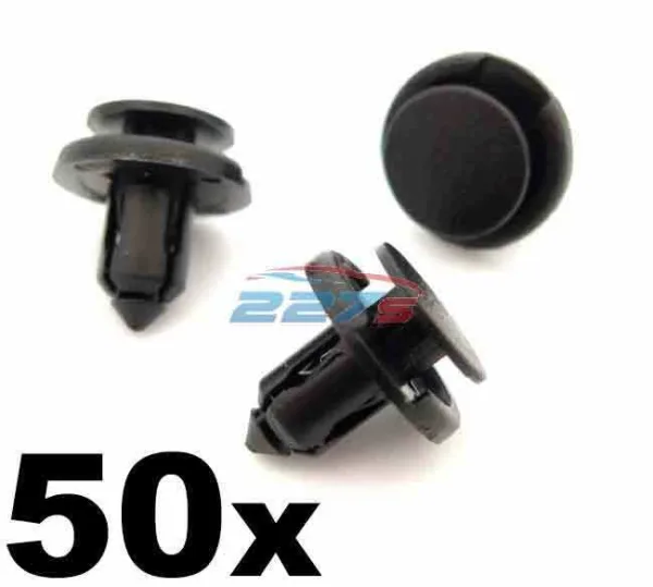 50x 8mm Plastic Bumper, Radiator & Grille Clips for Toyota Cars inc Yaris, Aygo