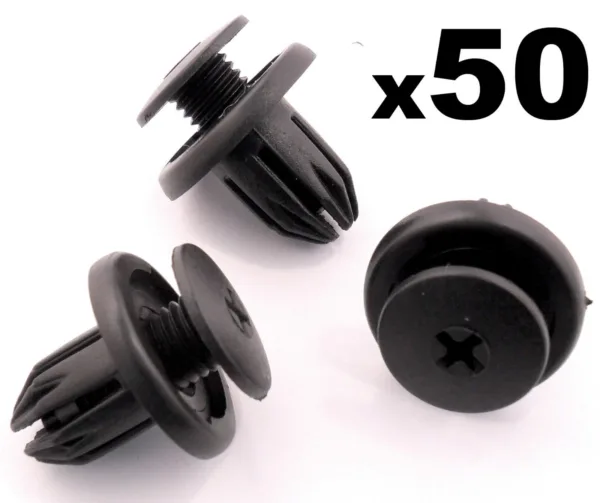 50x Honda Bumper, Grille, Sideskirt, Undertray etc Plastic Trim Panel Clips