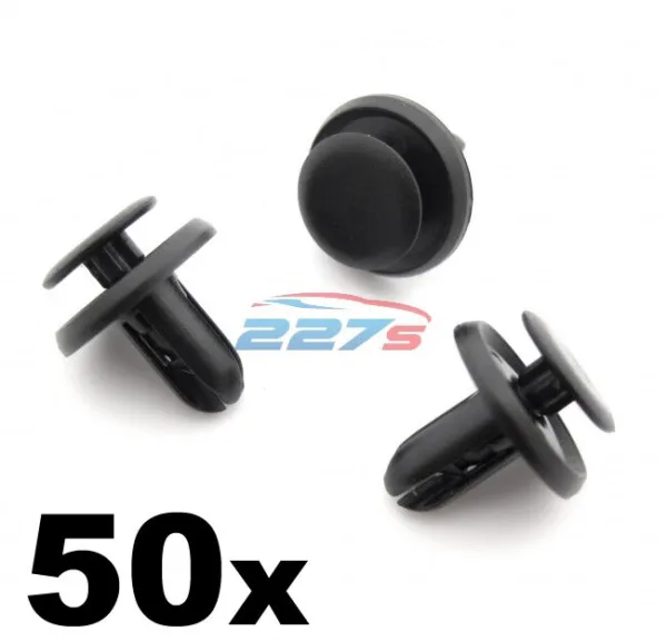 50x Mitsubishi 6mm Plastic Trim Clips Bumpers, Grille, Wing Liner & Splashguards