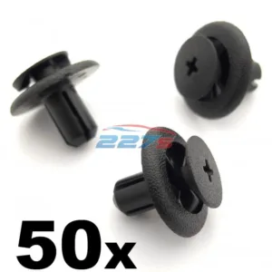 50x 7mm Plastic Trim Clips for Subaru Wheel Arch Linings & Engine Bay Covers